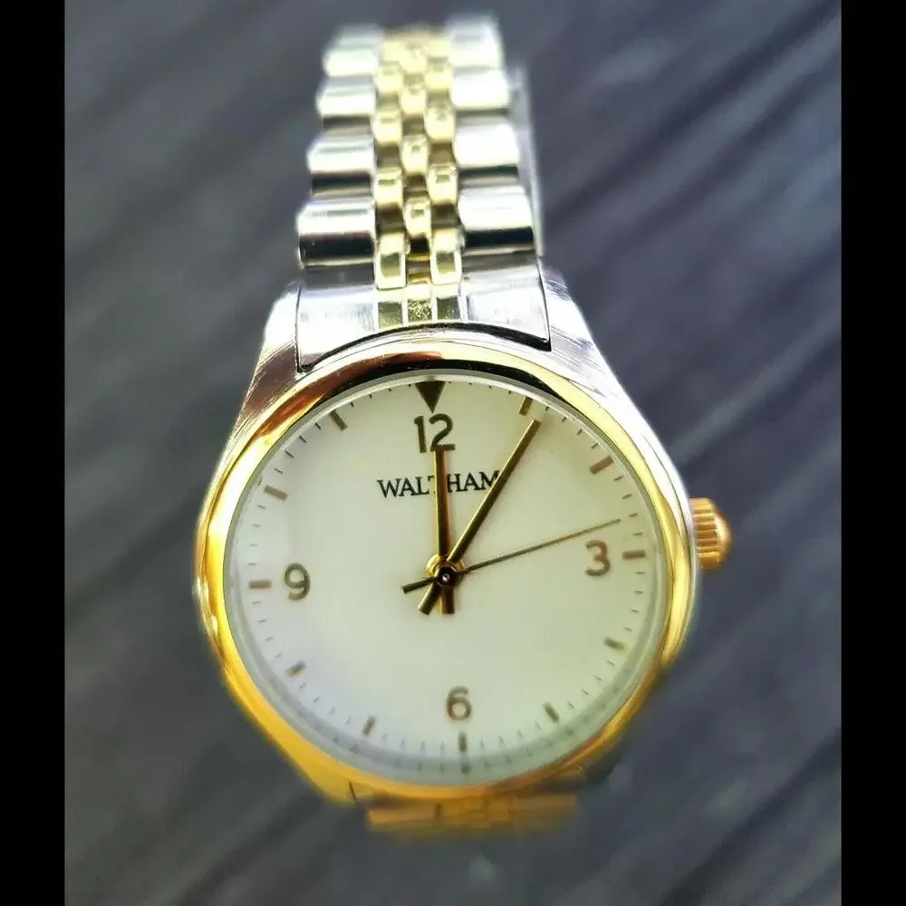 Rare Vintage‎ Waltham Unisex Accutime President Jubilee 34mm